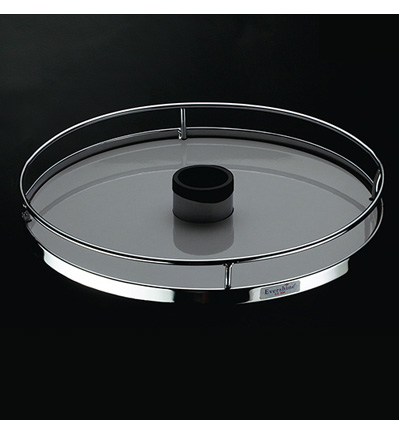 Center Rotating Round Tray (Wooden Base)